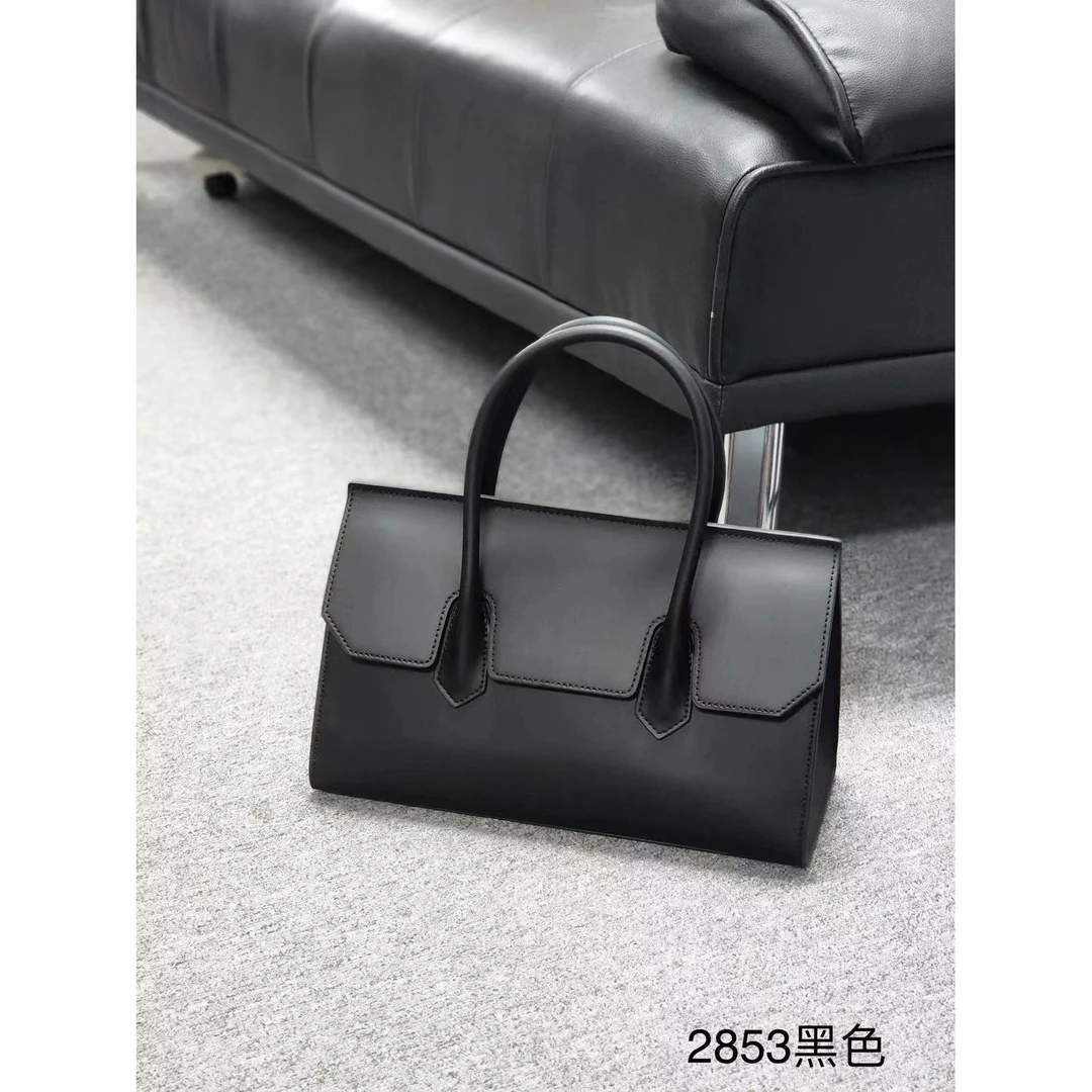 【Rain.Cun】SLBL-2853黑色 新款时尚气质腋下头层牛皮经典中古包