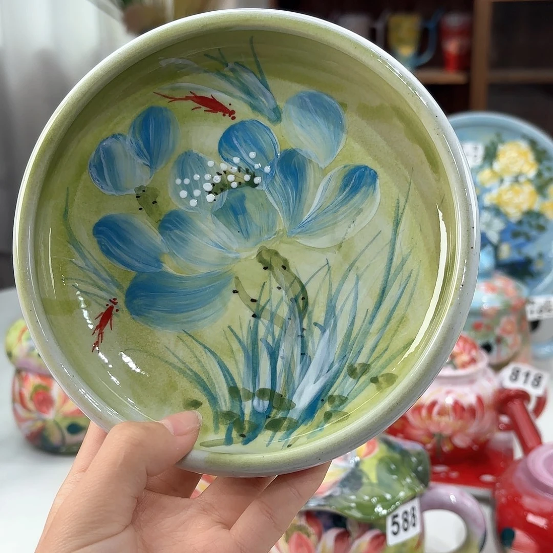 景德镇手绘高温釉下彩陶瓷茶具