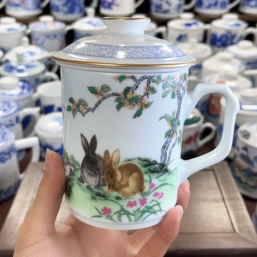 紫*景德镇陶瓷喝茶办公杯