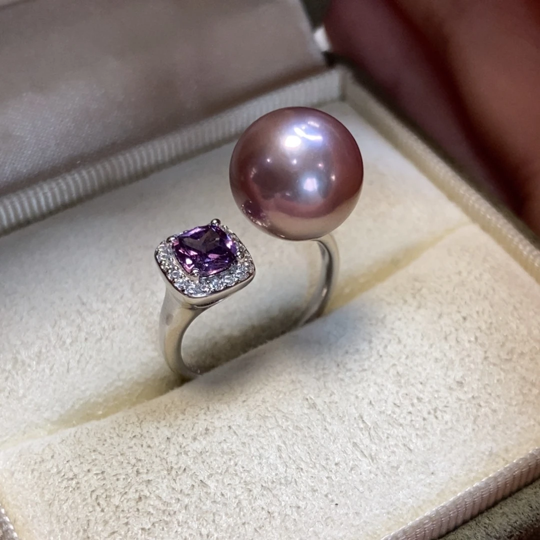 淡水珍珠戒指银S925镶嵌