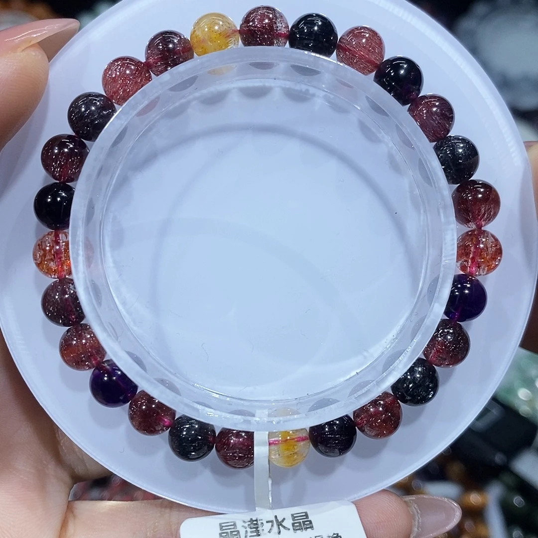 水晶未镶嵌手串黑加仑6