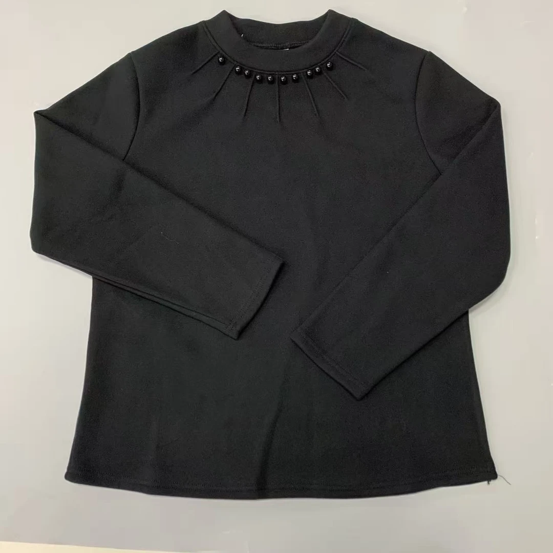 134美冬季珍珠领加绒保暖上衣