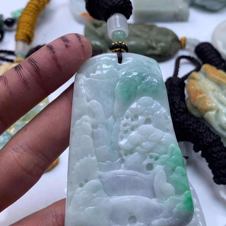 颈饰未镶嵌翡翠保真天然a货翡翠