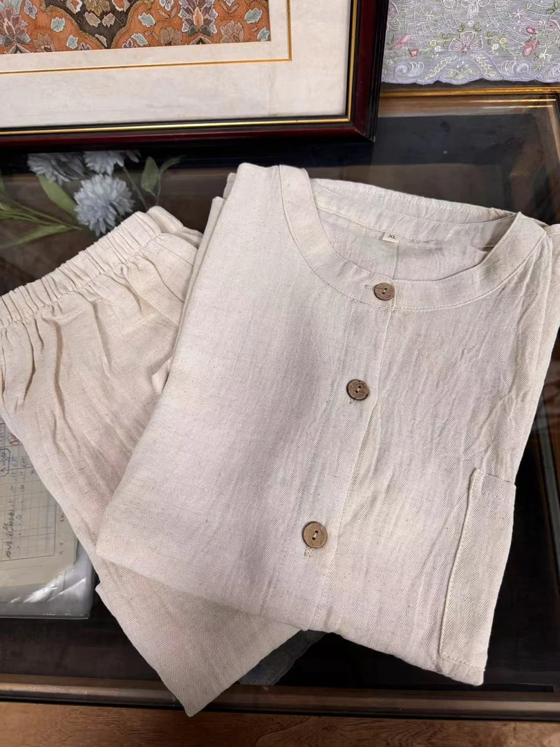 LD021男款短袖家居服套装