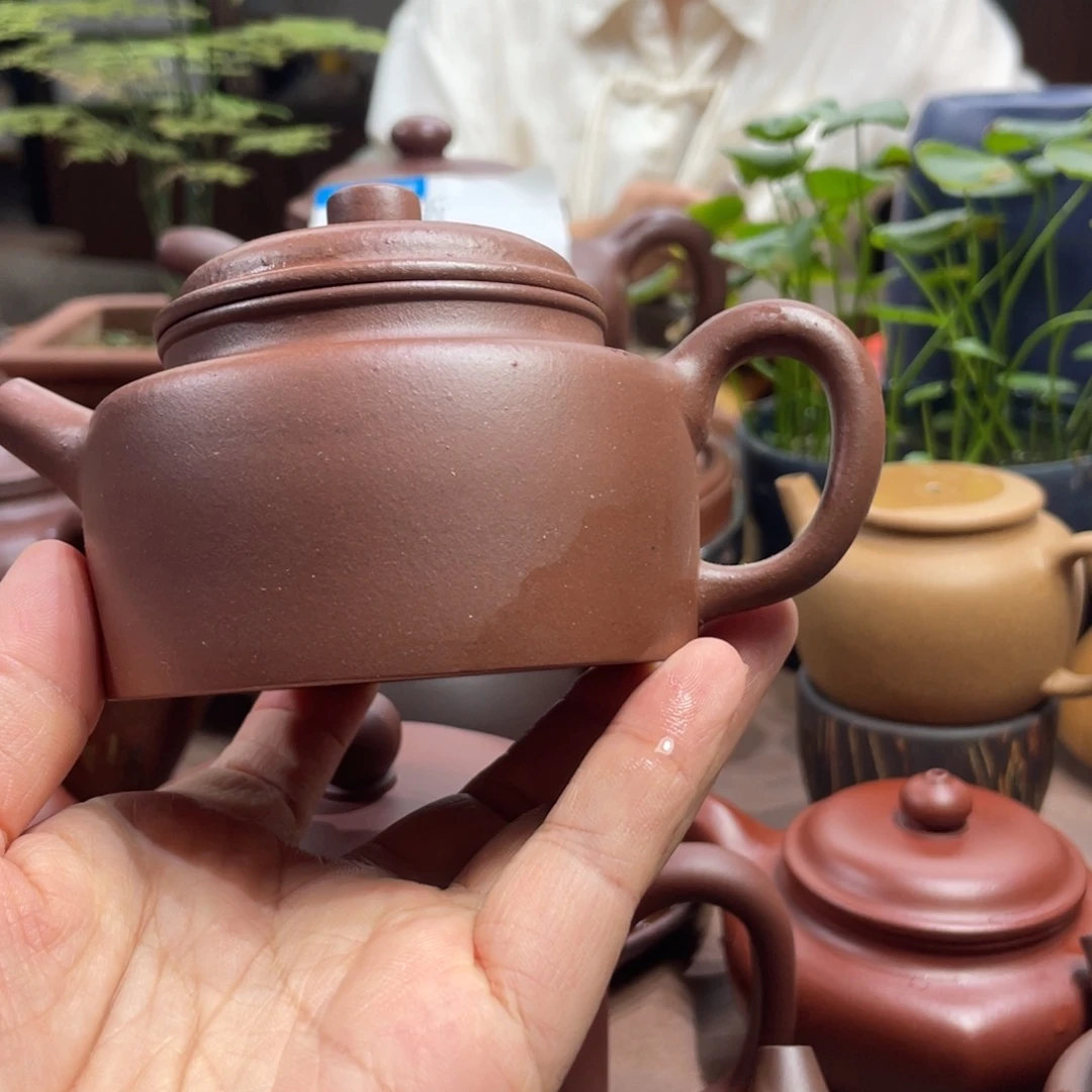 茶壶紫砂德钟老紫泥微瑕