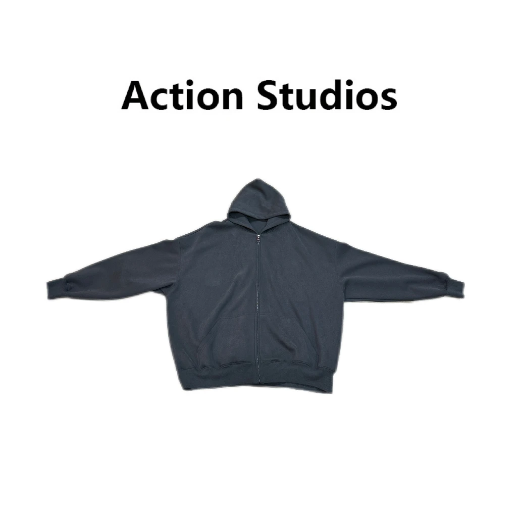 Action Studios大大 推荐宽松休闲时尚情侣连帽卫衣外套WW7375