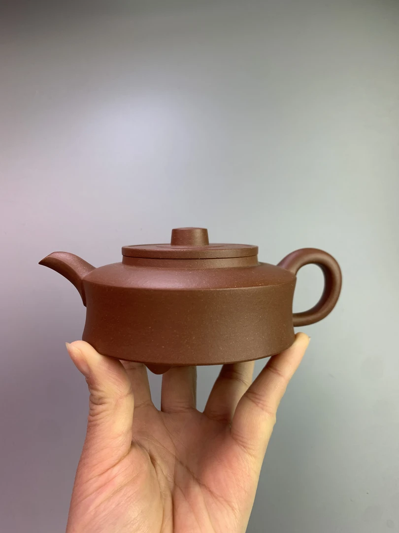 彭万军周盘紫泥全手工红泥老壶紫砂壶红皮泡茶壶手制纯手工茶具