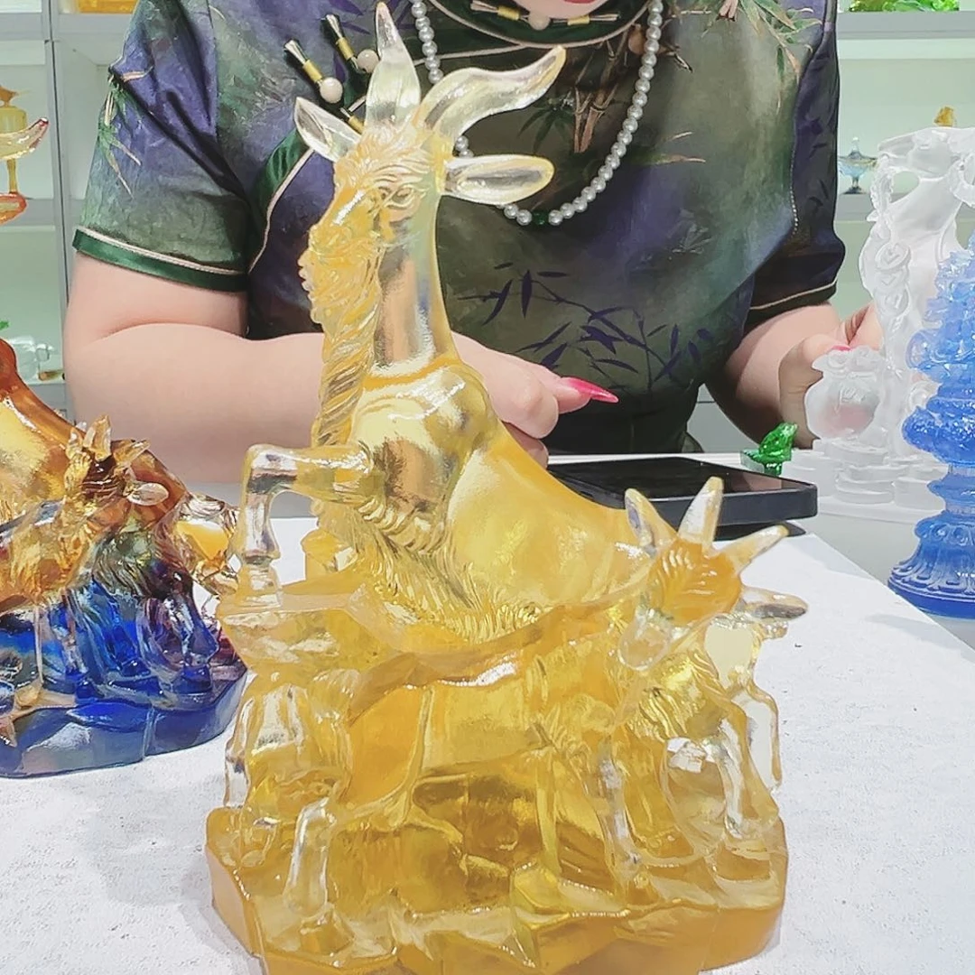 【闪购商品】手工艺品琉璃五羊