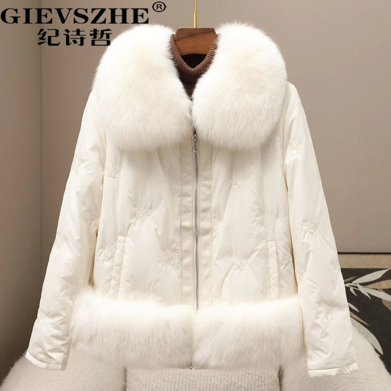 【90绒】纪诗哲轻奢羽绒服女冬季新款时尚百搭宽松加厚保暖女士外套