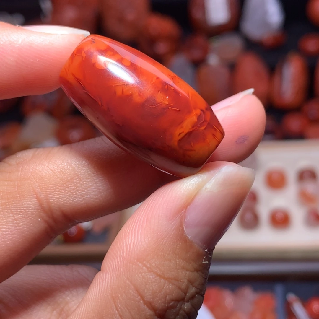 南红玛瑙未镶嵌珠宝半成品大桶珠