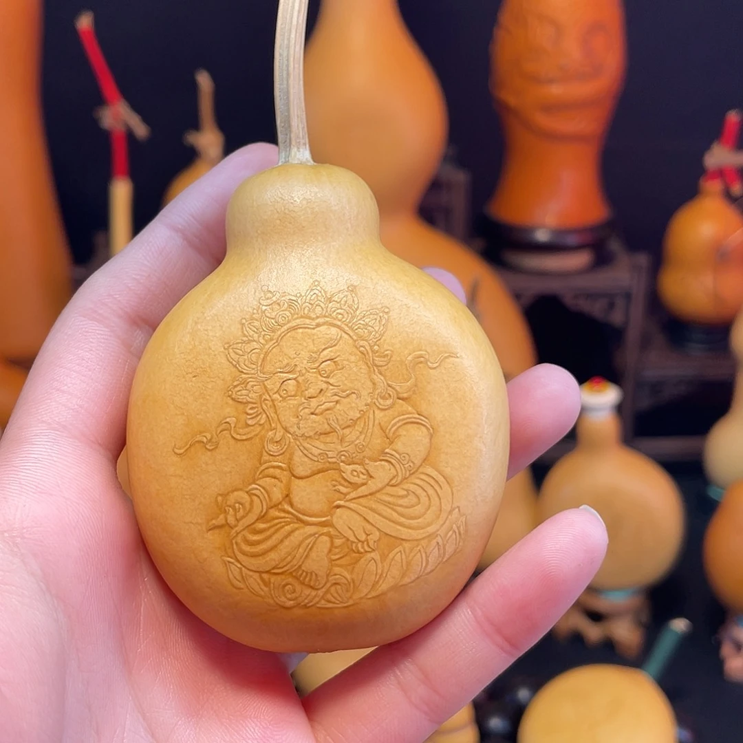 黄财神押花葫芦葫芦