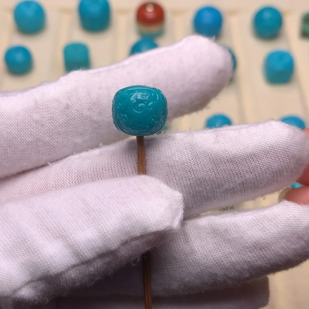 绿松石未镶嵌绿松石龙凤呈祥11.3