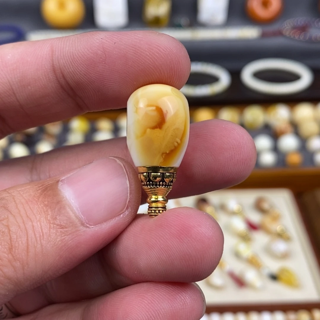 裸石蜜蜡未镶嵌配饰三通尺寸12.9