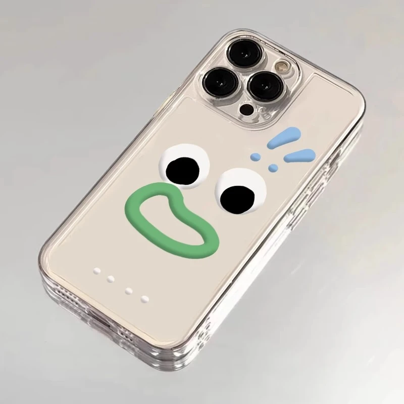 趣味表情适用iPhone15苹果14promax透明手机壳16搞怪13抽象12新款