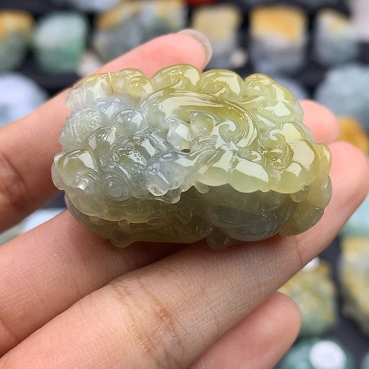 颈饰未镶嵌翡翠天然缅甸翡翠