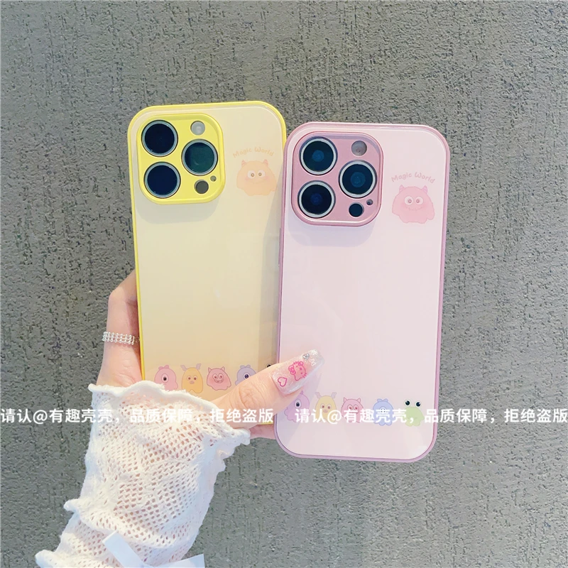 玻璃壳适用苹果16/iphone/华为荣耀/OPPO/VIVO/小米/手机壳爆款潮