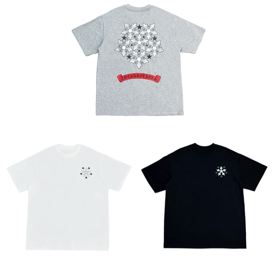 [NW]黑白灰三色后背十字梵文星星时尚儿童短袖体恤(夏日炎炎）