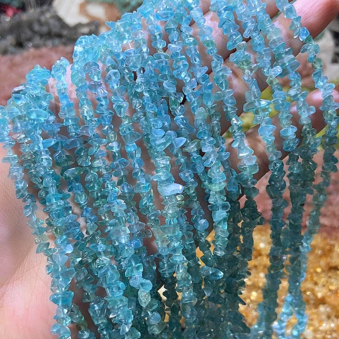 水晶珠宝半成品未镶嵌小蓝磷灰