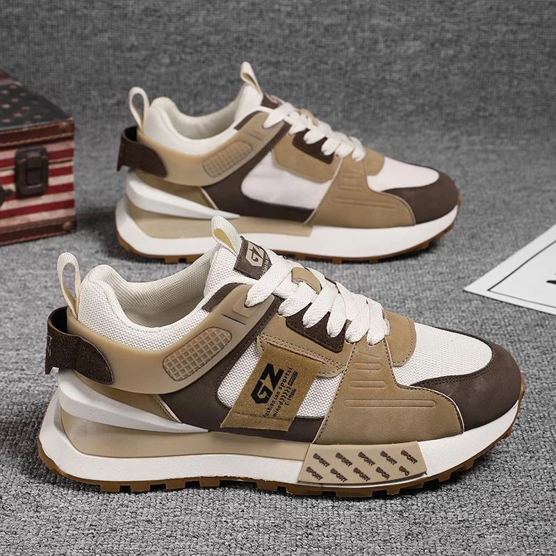 莆田男鞋秋季小众设计休闲阿甘运动鞋青少年防滑厚底增高老爹潮鞋