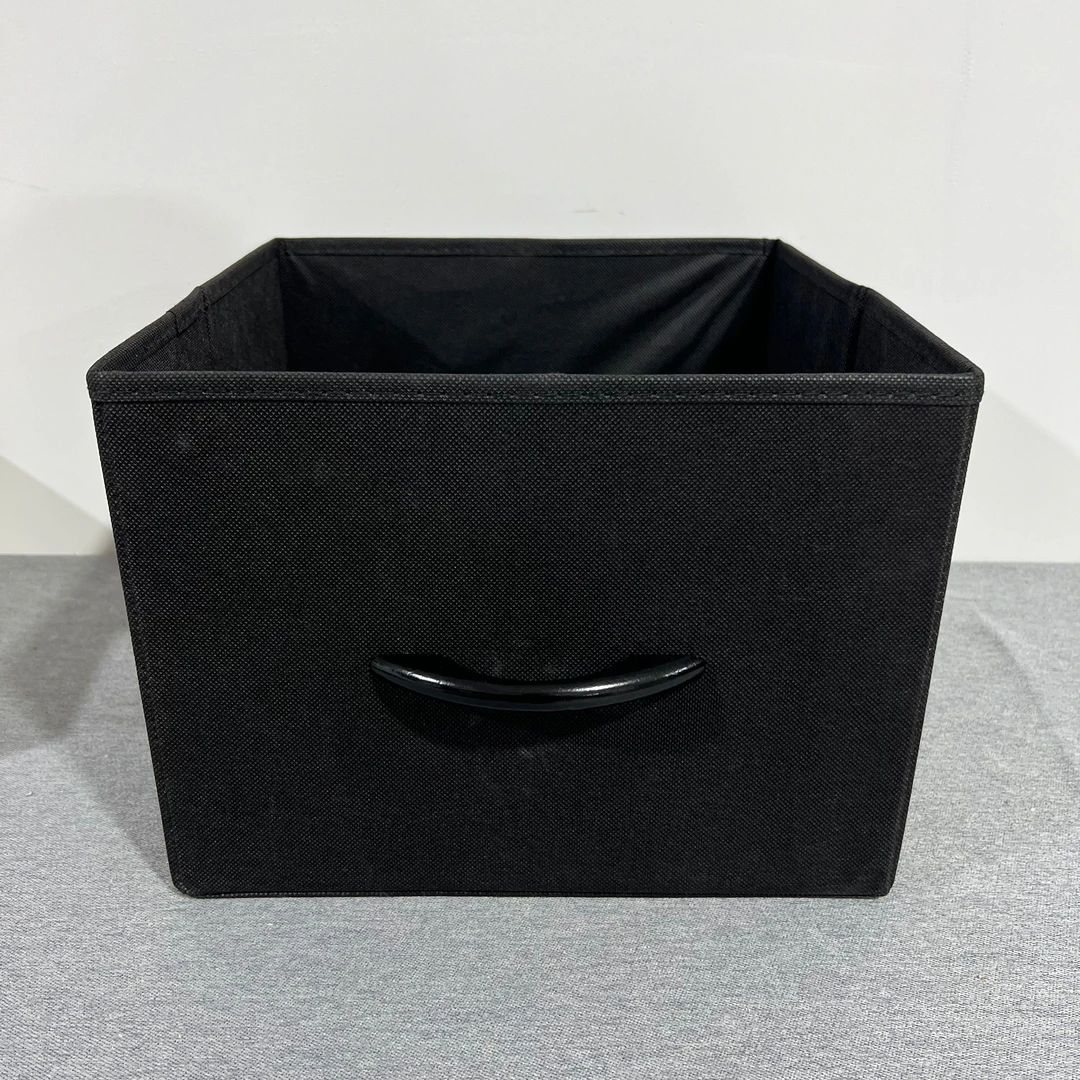 2-132 收纳盒 31*31*23CM 重约550G黑色无把手款
