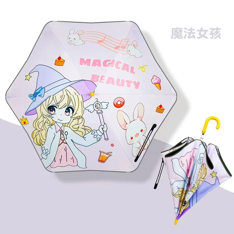 安全防回弹雨伞圆角设计小学生专用晴雨两用儿童小朋友