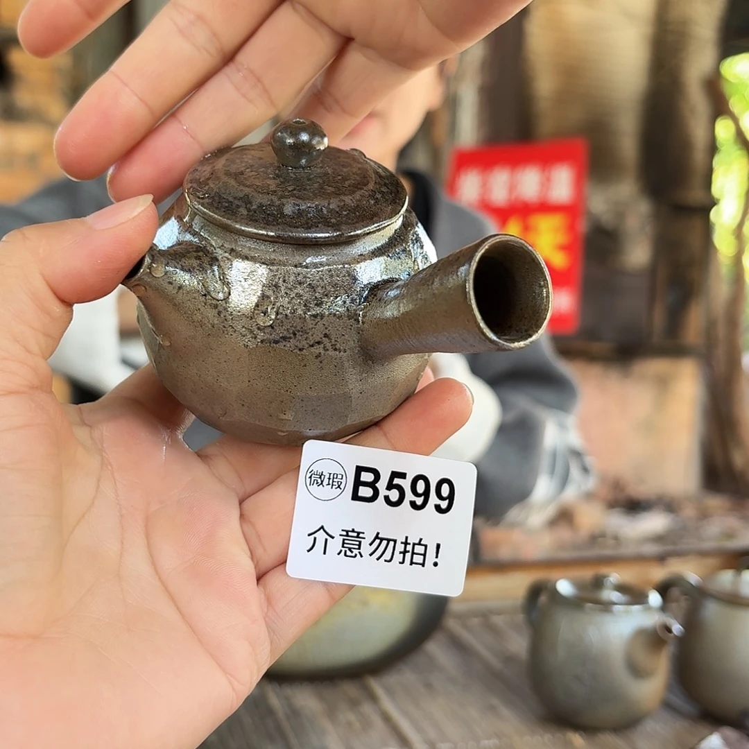 坭兴陶纯柴烧原矿泥料纯手工壶