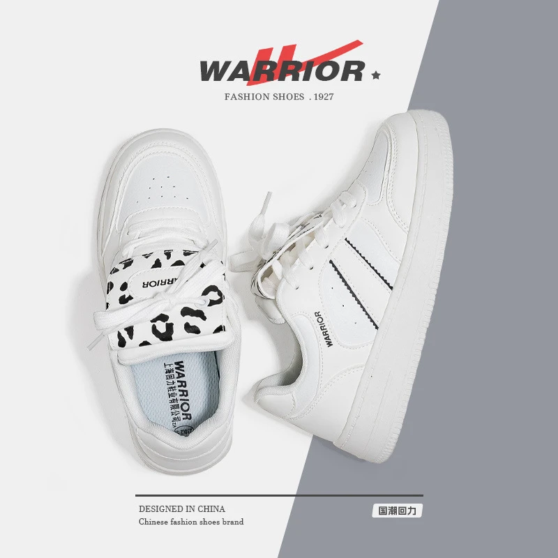 Warrior/回力女鞋2025春新款板鞋厚底增高休闲透气百搭跑步鞋韩版