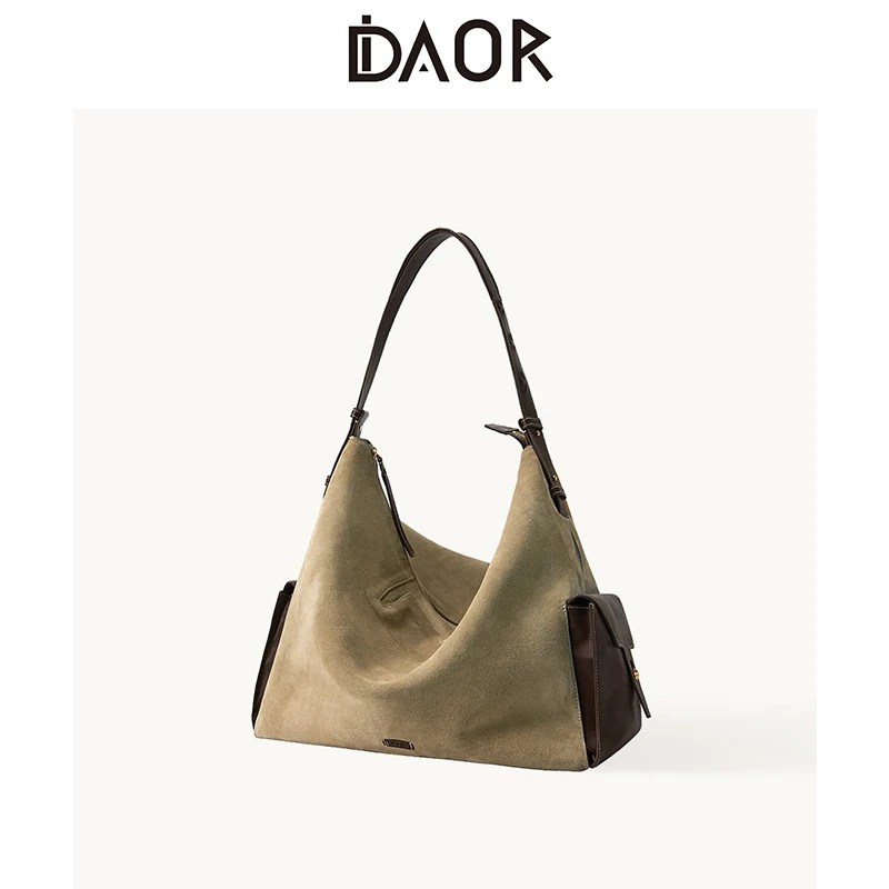 DAOR蒋奇明同款循迹旅行hobo包大容量托特包复古大容量女款托特包