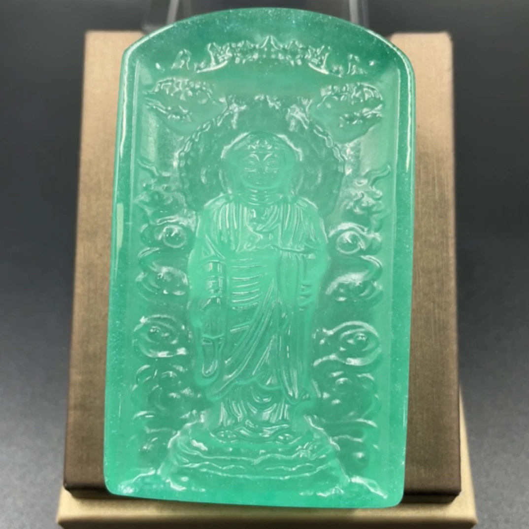 507  冰蓝佛祖厚装大吊坠牌