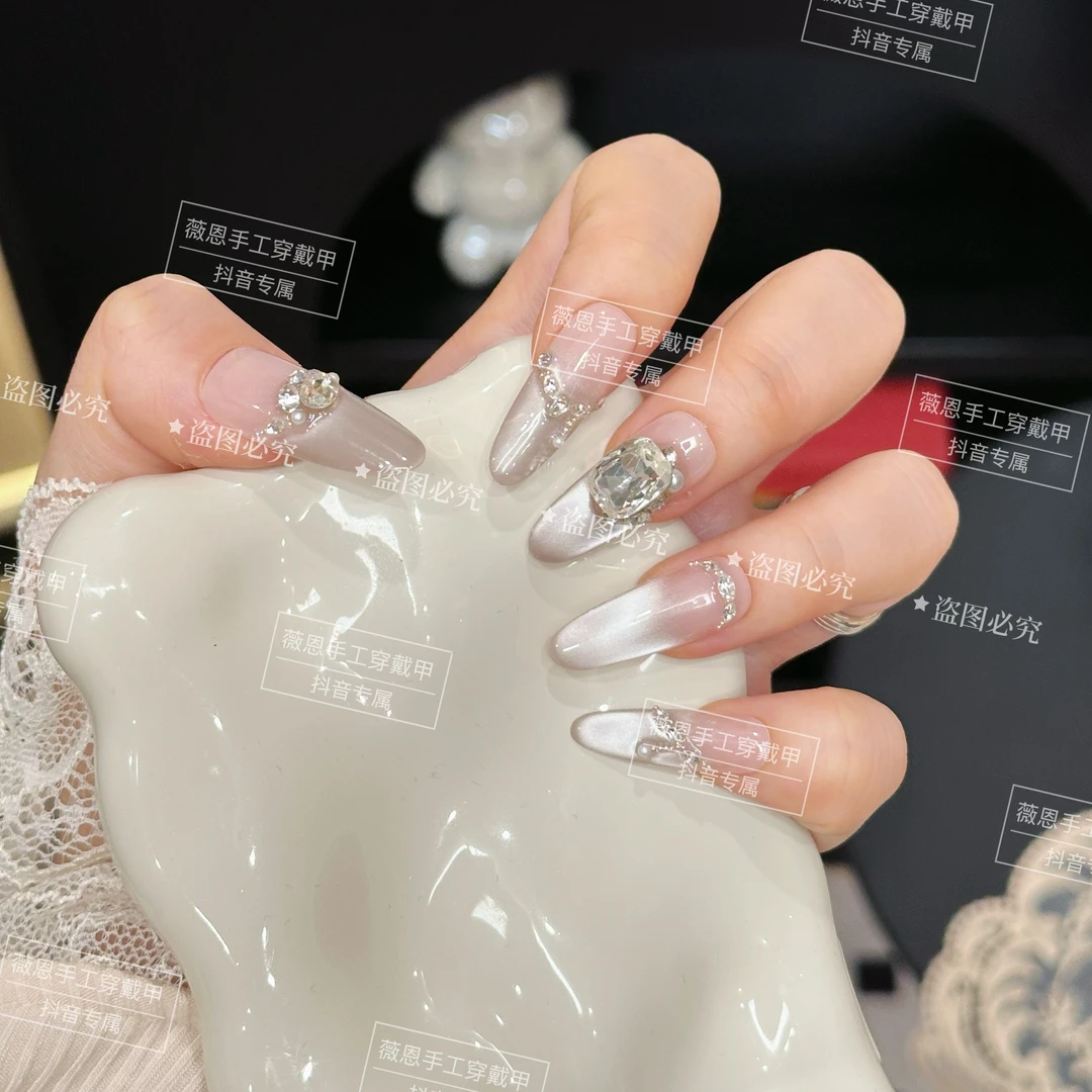 【富贵.迎春】新年原创高定手工猫眼气质百搭穿戴甲