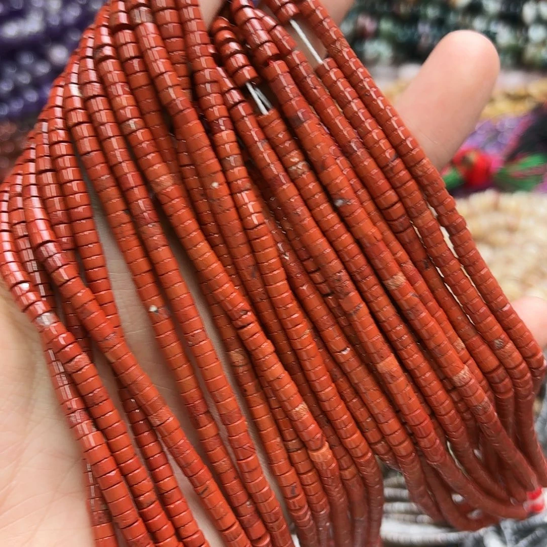 玛瑙/玉髓未镶嵌珠宝半成品2×4红石直切一条