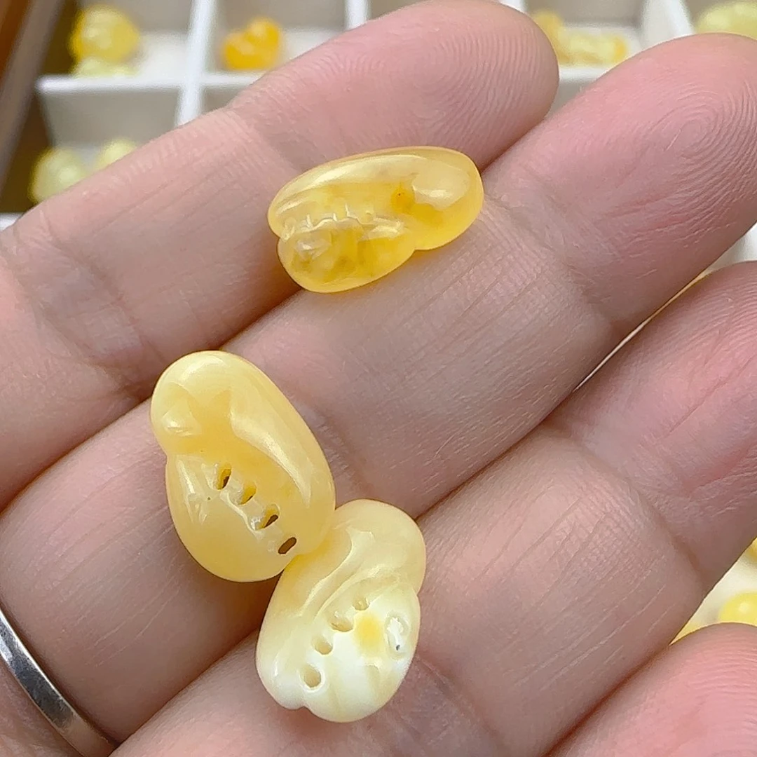 未镶嵌琥珀珠宝奇石俄料精品蟹钳