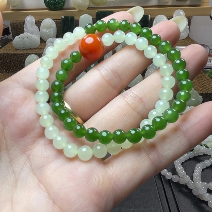 和田玉未镶嵌手链