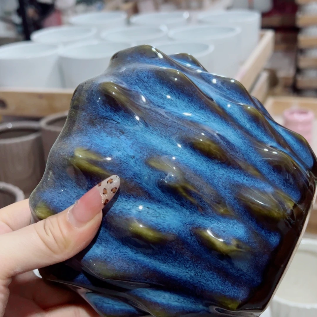 有孔，陶瓷花盆满10米包邮发货