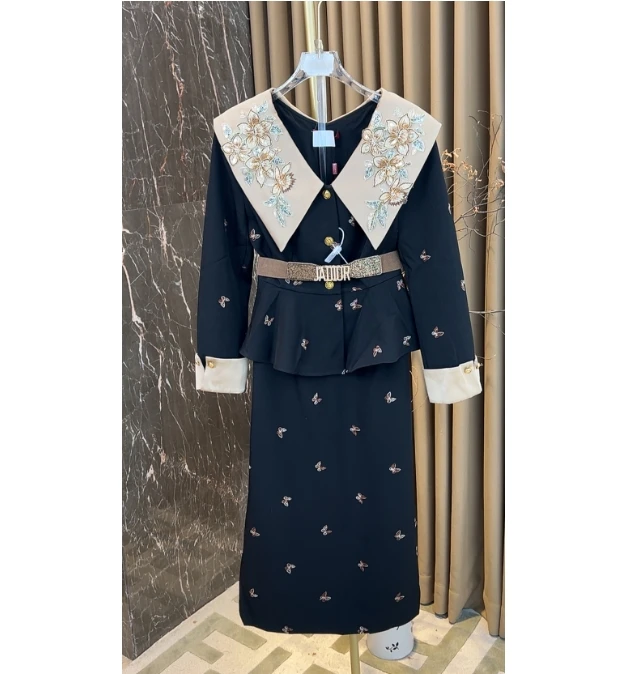 芙娜妮轻奢2024秋冬新款小众设计气质显瘦名媛女装两件套F2510148