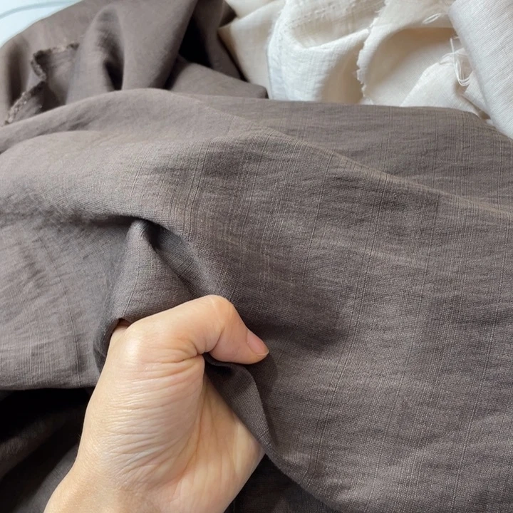 天丝（莱赛尔纤维）深咖苎麻2米