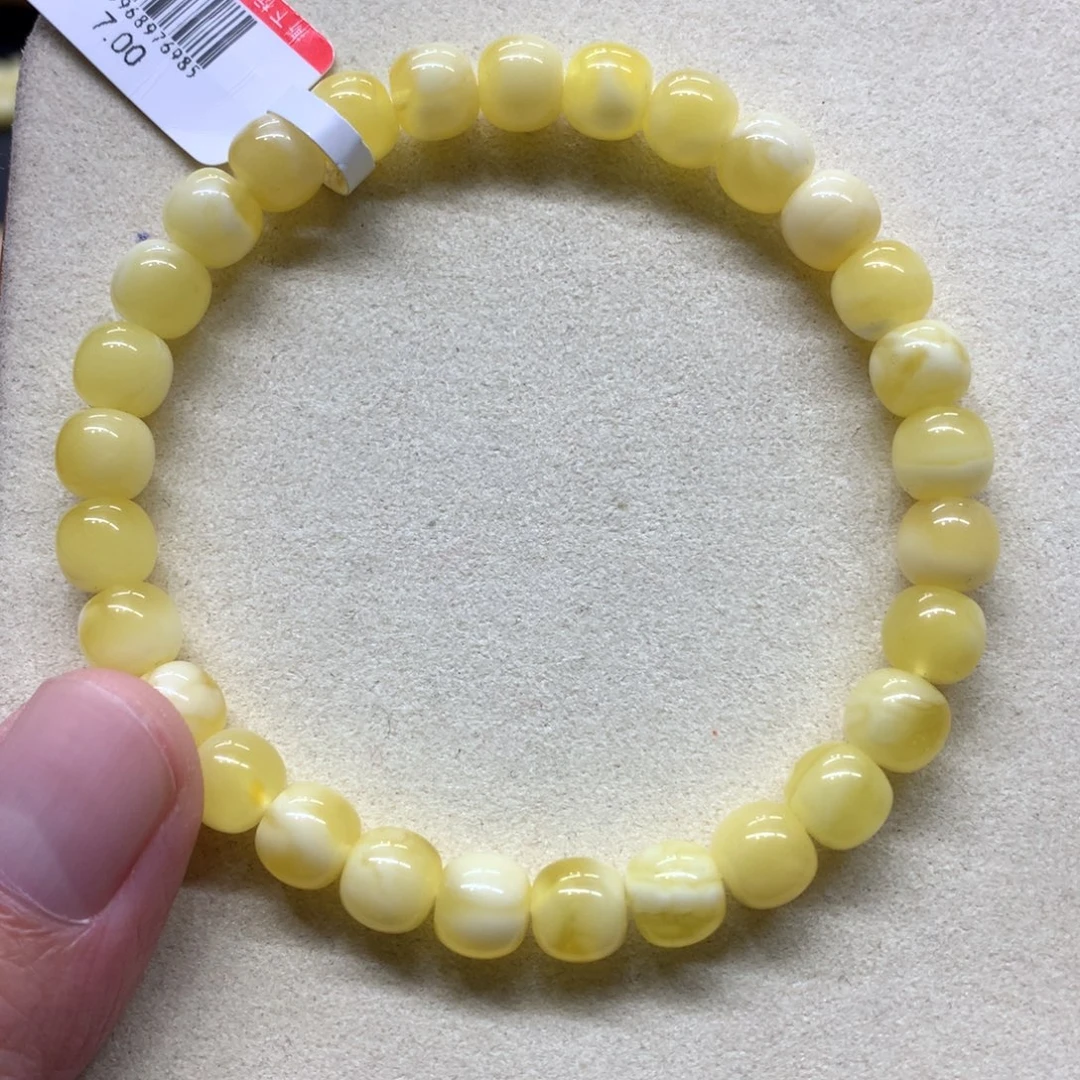 琥珀未镶嵌手链蜜蜡