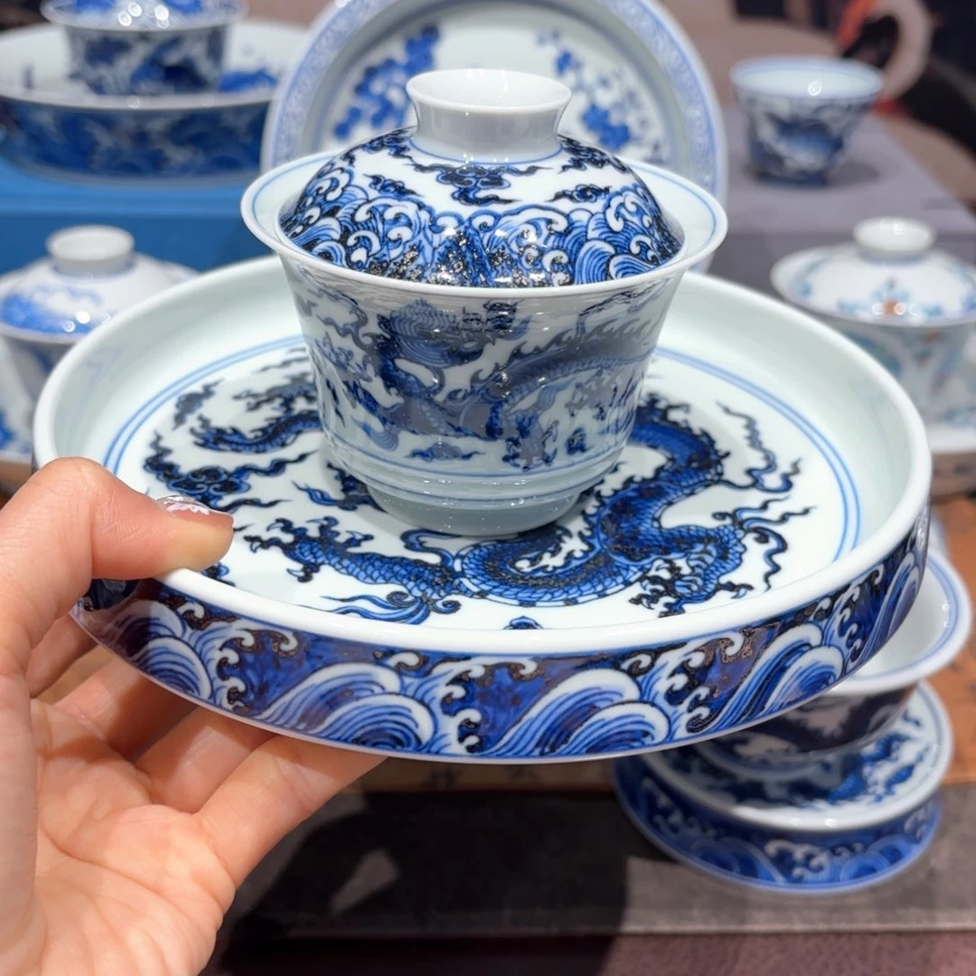 瓷片手工手绘陶瓷茶具