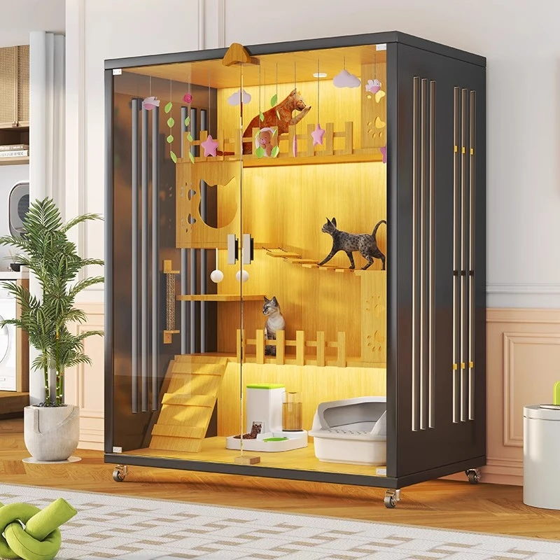 猫窝猫别墅家用室内加厚款超大自由空间猫房豪华宠物猫咪猫柜猫屋