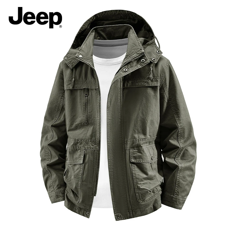 JEEP/吉普2025秋季新款日系夹克春秋防风夹克防水男装多口袋