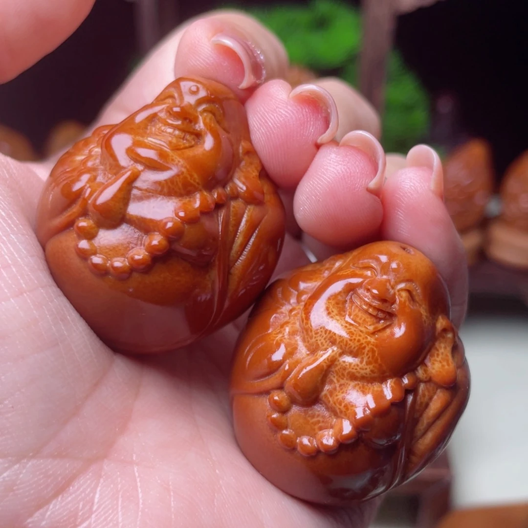 吊坠橄榄核弥勒手球3.5