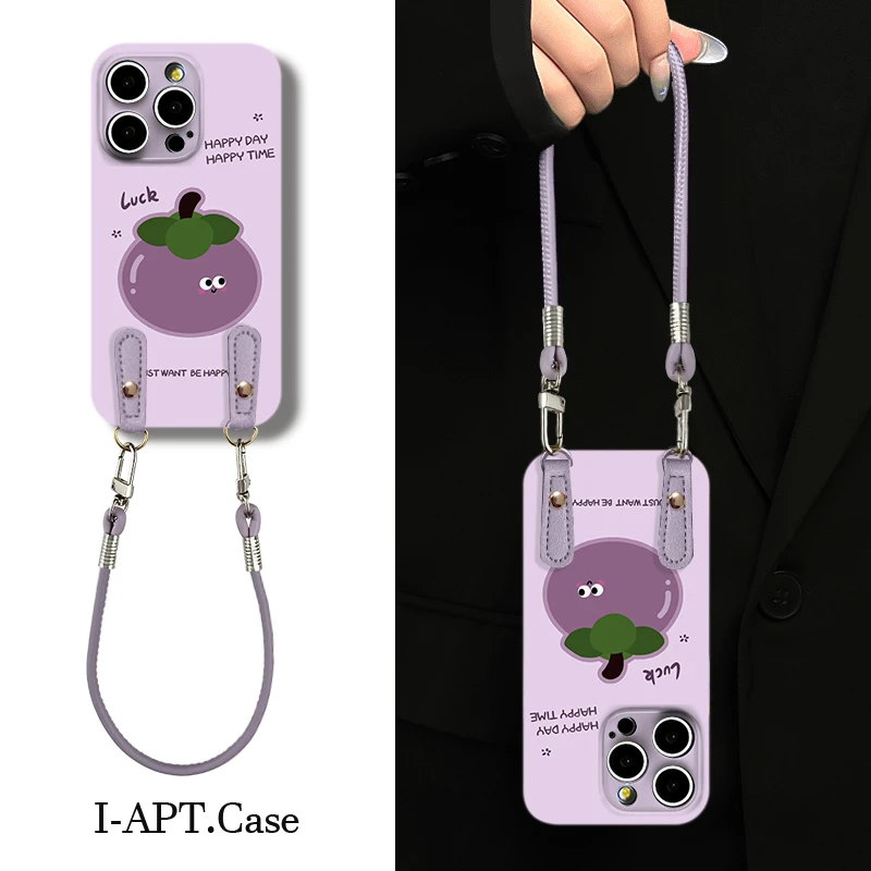 紫卡通山竹表情菲林软壳适用iPhone苹果16手机壳华为oppo小米vivo