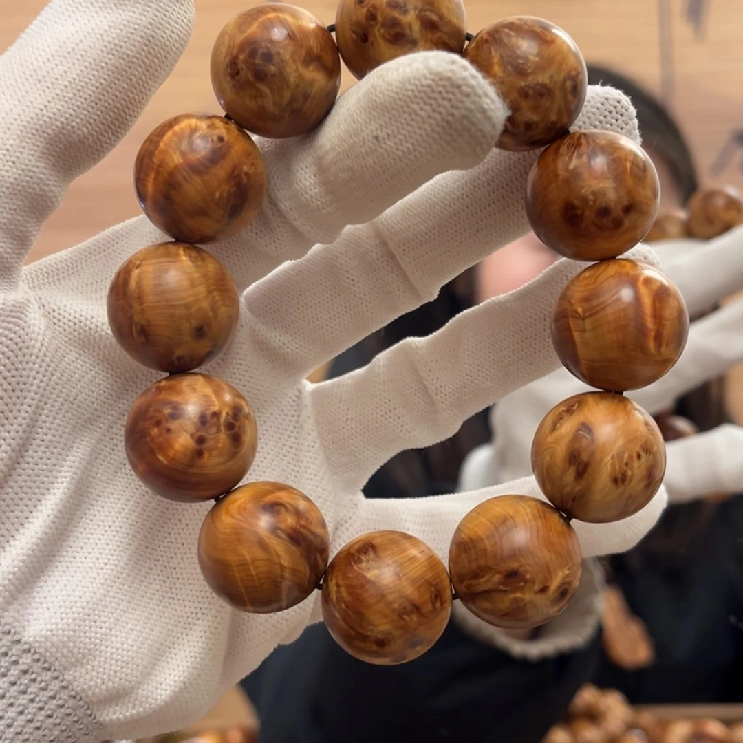 柏木（崖柏）手串/手链20陈化黑金瘤花56.3清香药香