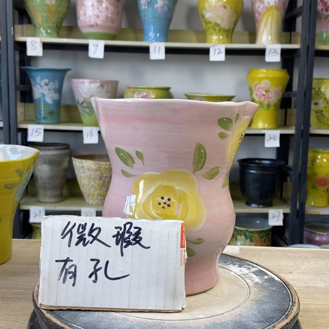 景德镇手工手绘陶瓷花盆