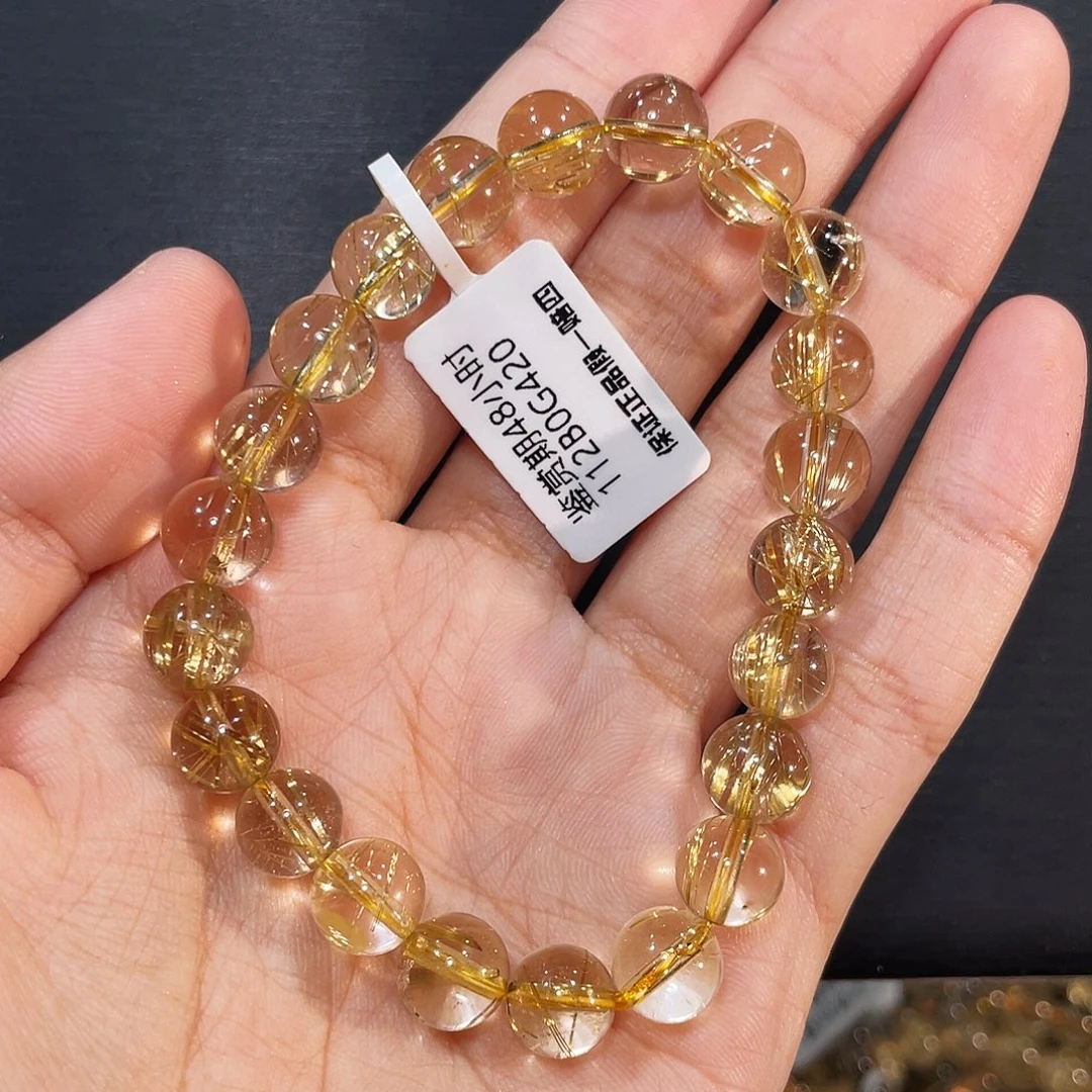 小***n手链未镶嵌发晶全净体发晶8.9mm