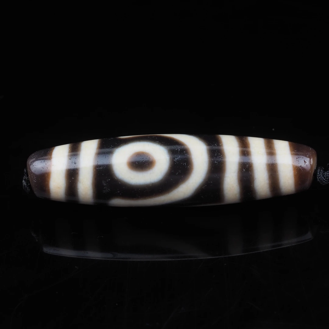 【一代老台湾上肯天珠·镇店超顶】爆红砂万里挑一！如意二眼49mm玛瑙