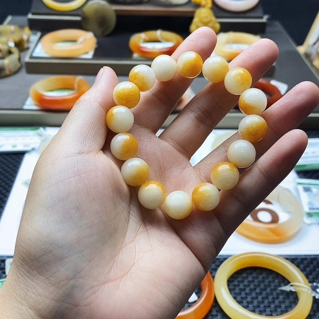 石英质玉（黄龙玉）未镶嵌手镯