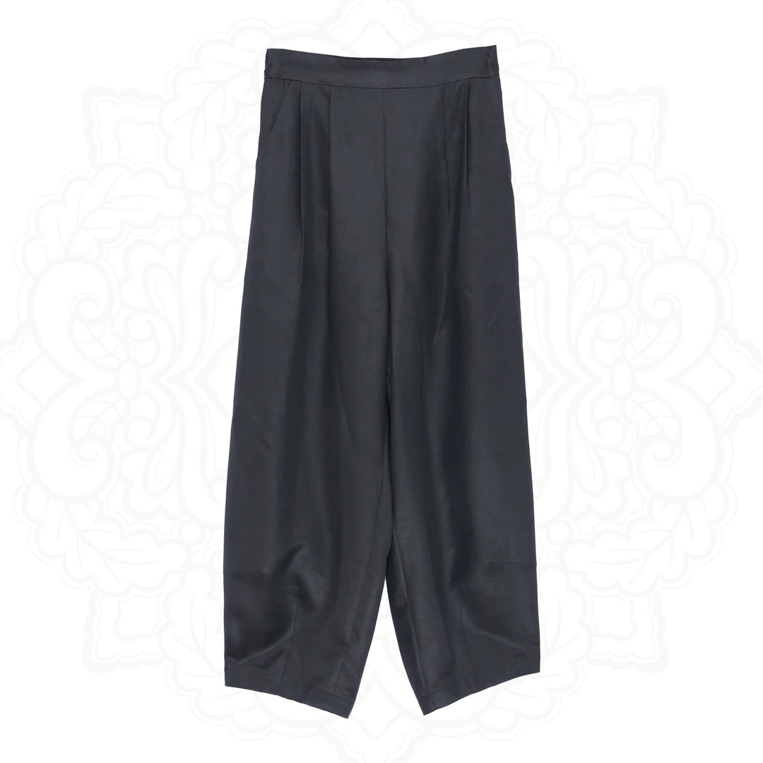 【宇轩】QY10080 香云纱休闲百搭灯笼八分裤新中式时尚气质中国风