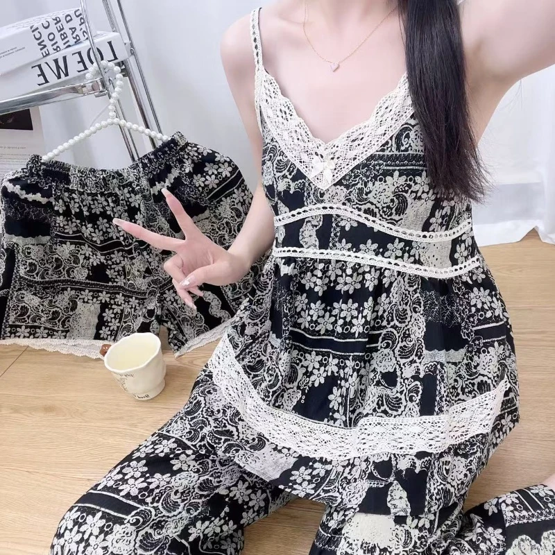 2025年春夏季新款高端女士休闲甜美时尚宽松可外穿三件套装