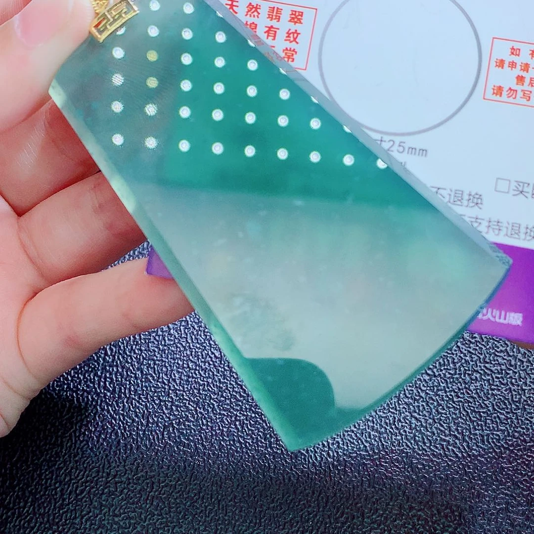 颈饰18K金镶嵌翡翠翡翠